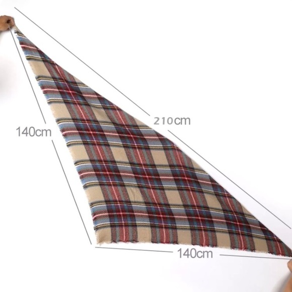 MYSTERY COLOR Cashmere Acrylic Knitted Triangle Scarf - Picture 6 of 6